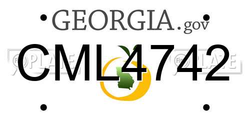 CML4742 Georgia License Plate