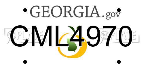 CML4970 Georgia License Plate