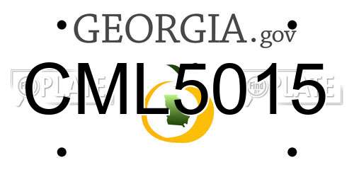 CML5015 Georgia License Plate