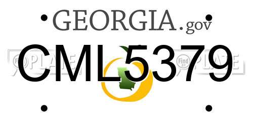 CML5379 Georgia License Plate