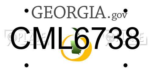CML6738 Georgia License Plate