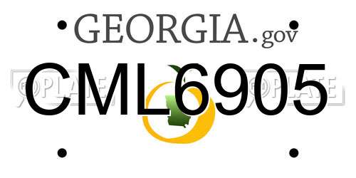 CML6905 Georgia License Plate