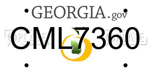 CML7360 Georgia License Plate