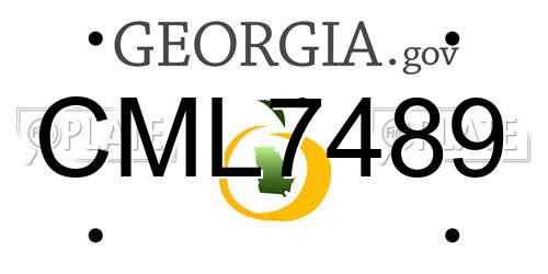CML7489 Georgia License Plate