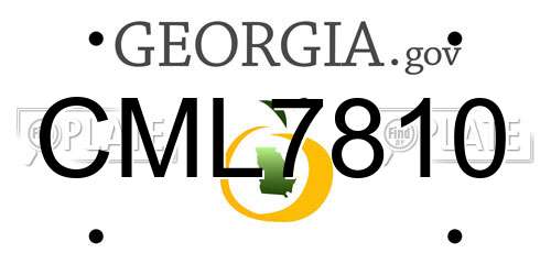 CML7810 Georgia License Plate