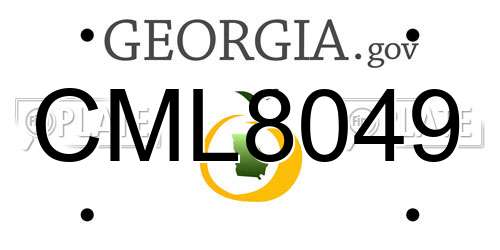 CML8049 Georgia License Plate