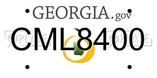 CML8400 Georgia License Plate