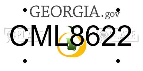CML8622 Georgia License Plate