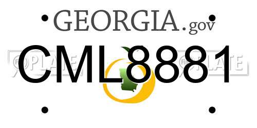CML8881 Georgia License Plate