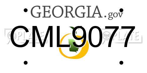 CML9077 Georgia License Plate