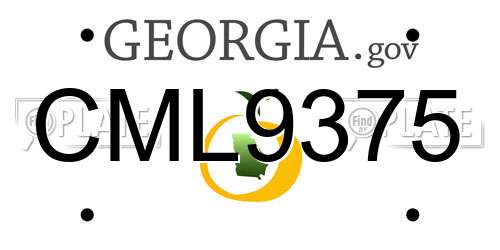 CML9375 Georgia License Plate