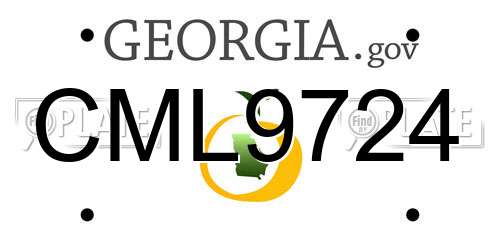 CML9724 Georgia License Plate
