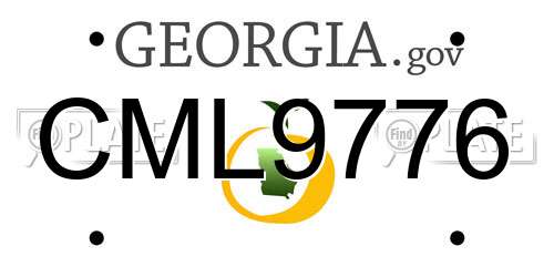 CML9776 Georgia License Plate