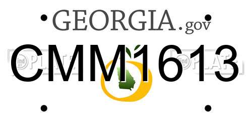 CMM1613 Georgia License Plate