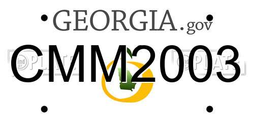 CMM2003 Georgia License Plate