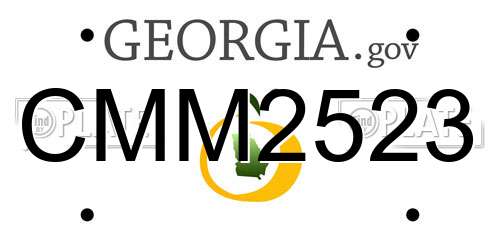CMM2523 Georgia License Plate