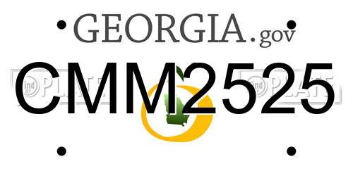 CMM2525 Georgia License Plate