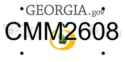 CMM2608 Georgia License Plate