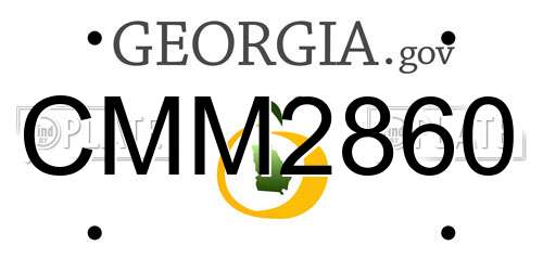 CMM2860 Georgia License Plate