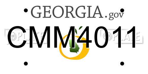 CMM4011 Georgia License Plate
