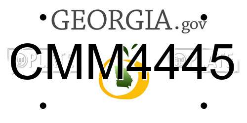CMM4445 Georgia License Plate