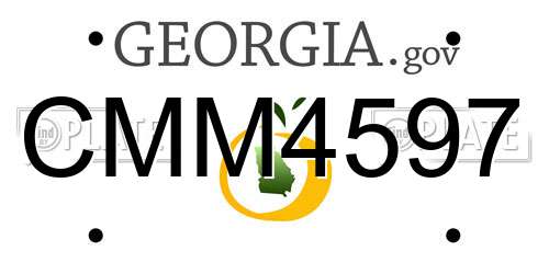 CMM4597 Georgia License Plate