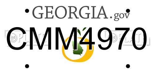 CMM4970 Georgia License Plate