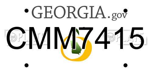 CMM7415 Georgia License Plate