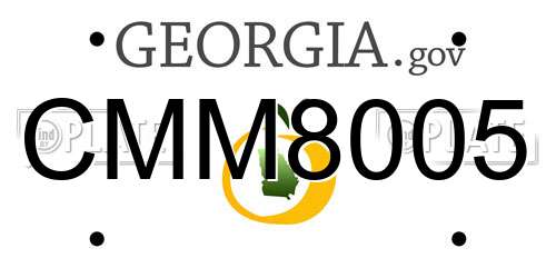 CMM8005 Georgia License Plate