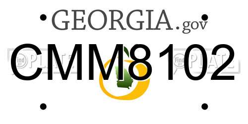 CMM8102 Georgia License Plate