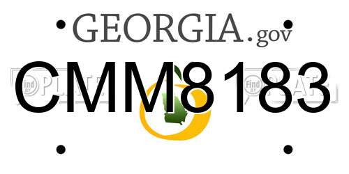 CMM8183 Georgia License Plate