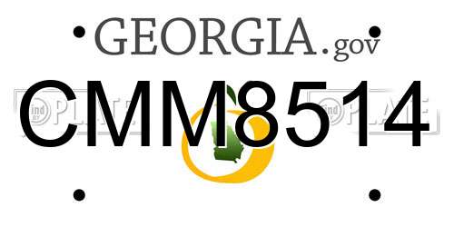 CMM8514 Georgia License Plate