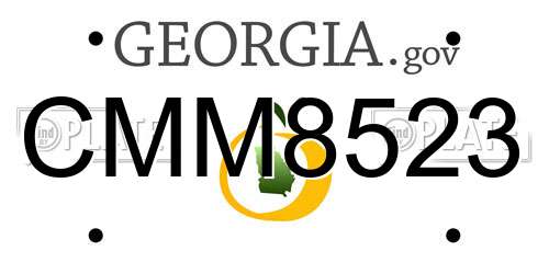 CMM8523 Georgia License Plate