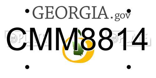 CMM8814 Georgia License Plate