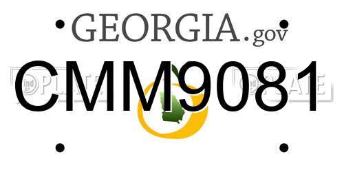CMM9081 Georgia License Plate