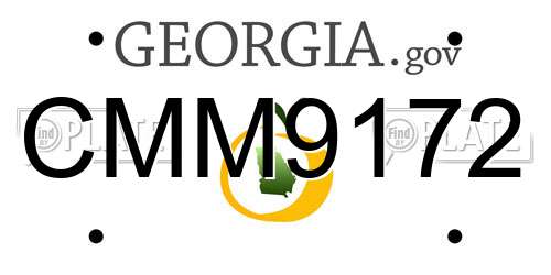 CMM9172 Georgia License Plate