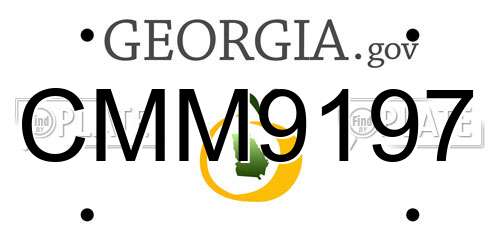 CMM9197 Georgia License Plate