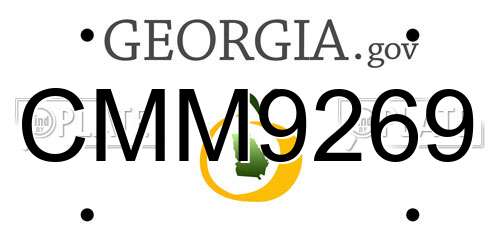 CMM9269 Georgia License Plate