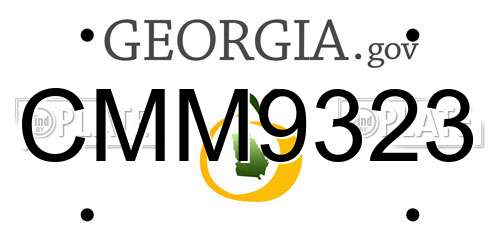 CMM9323 Georgia License Plate