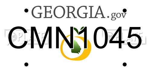 CMN1045 Georgia License Plate