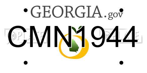 CMN1944 Georgia License Plate