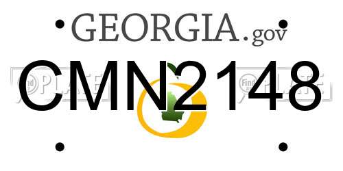 CMN2148 Georgia License Plate