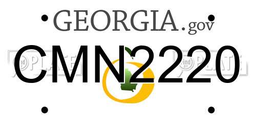 CMN2220 Georgia License Plate