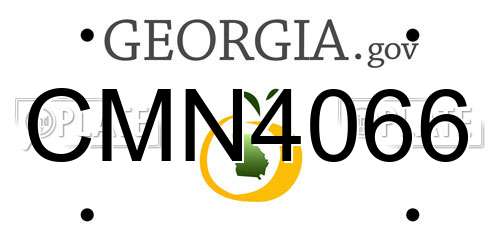 CMN4066 Georgia License Plate