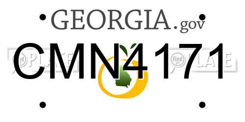 CMN4171 Georgia License Plate