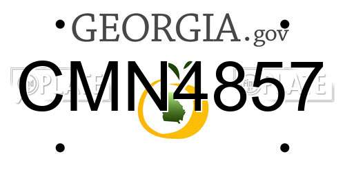 CMN4857 Georgia License Plate