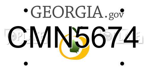 CMN5674 Georgia License Plate