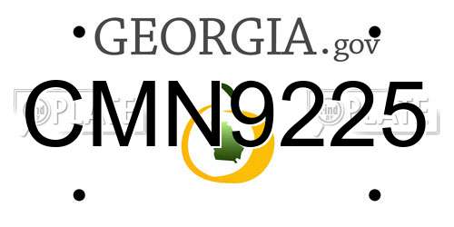 CMN9225 Georgia License Plate