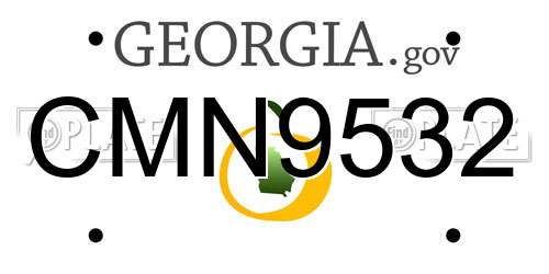 CMN9532 Georgia License Plate
