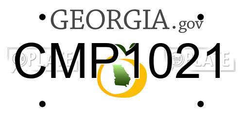 CMP1021 Georgia License Plate